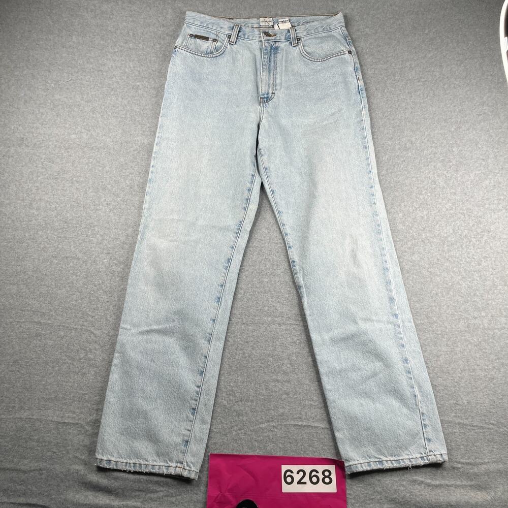 Vintage Calvin Klein Easy Fit Jeans Women Size 12 Light Wash Cotton Made IN USA